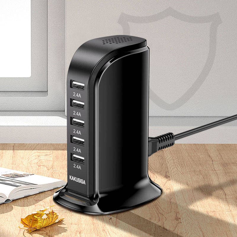 

Ładowarka Sieciowa 2.4A 5x USB KAKUSIGA KSC-741 Jufeng czarna