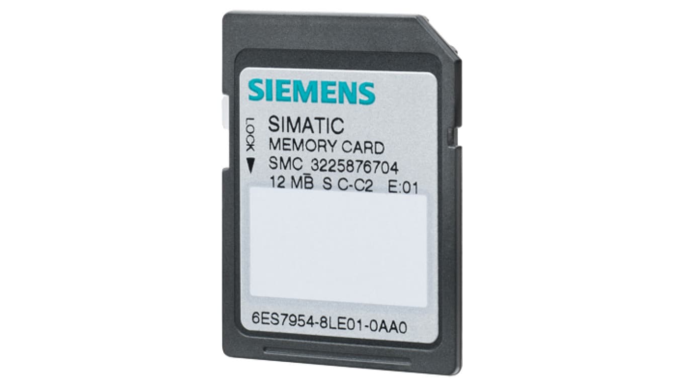 

Karta pamięci 12MB SIMATIC S7 do S7-1X00 CPU/SINAMICS 6ES7954-8LE03-0AA0