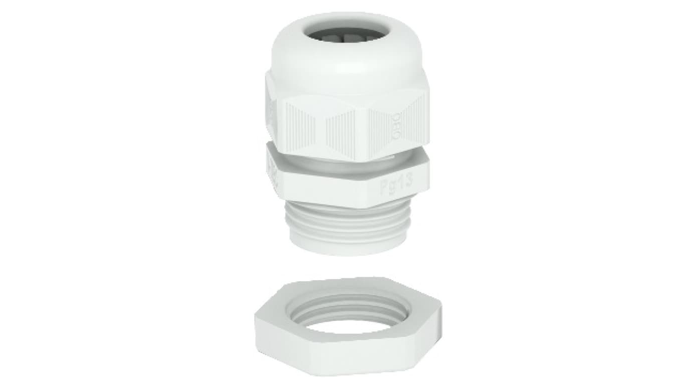 

Dławik kablowy z przeciwnakrętką PG21 PA jasnoszary RAL 7035 V-TEC PG21+ LGR /25szt./ 2024665