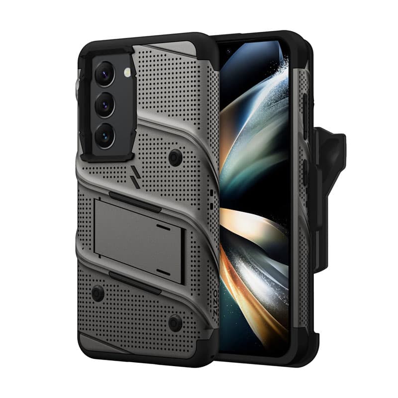 

ZIZO BOLT Series - Pancerne etui Samsung Galaxy S23 ze szkłem 9H na ekran + uchwyt z podstawką (szary)
