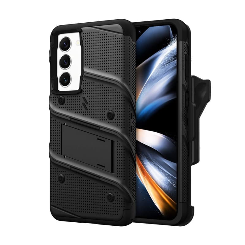 

ZIZO BOLT Series - Pancerne etui Samsung Galaxy S23+ ze szkłem 9H na ekran + uchwyt z podstawką (czarny)