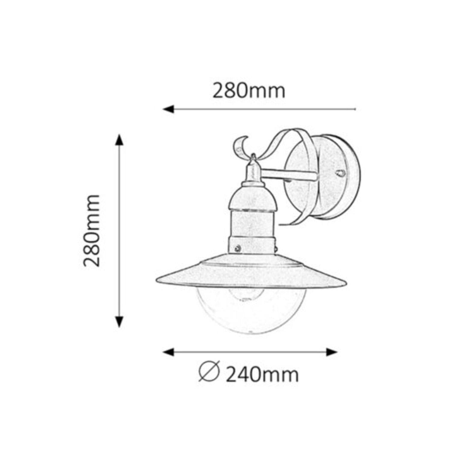 

Lampa zewnętrzna Oslo garden wall lampE27 60W a gold IP44