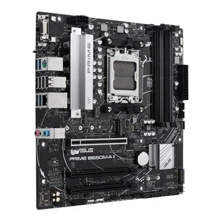 

Asus PRIME B650M-A II Rodzina procesorów AMD, Gniazdo procesora AM5, DDR5 DIMM, Gniazda pamięci 4, Obsługiwane interfejsy dysków