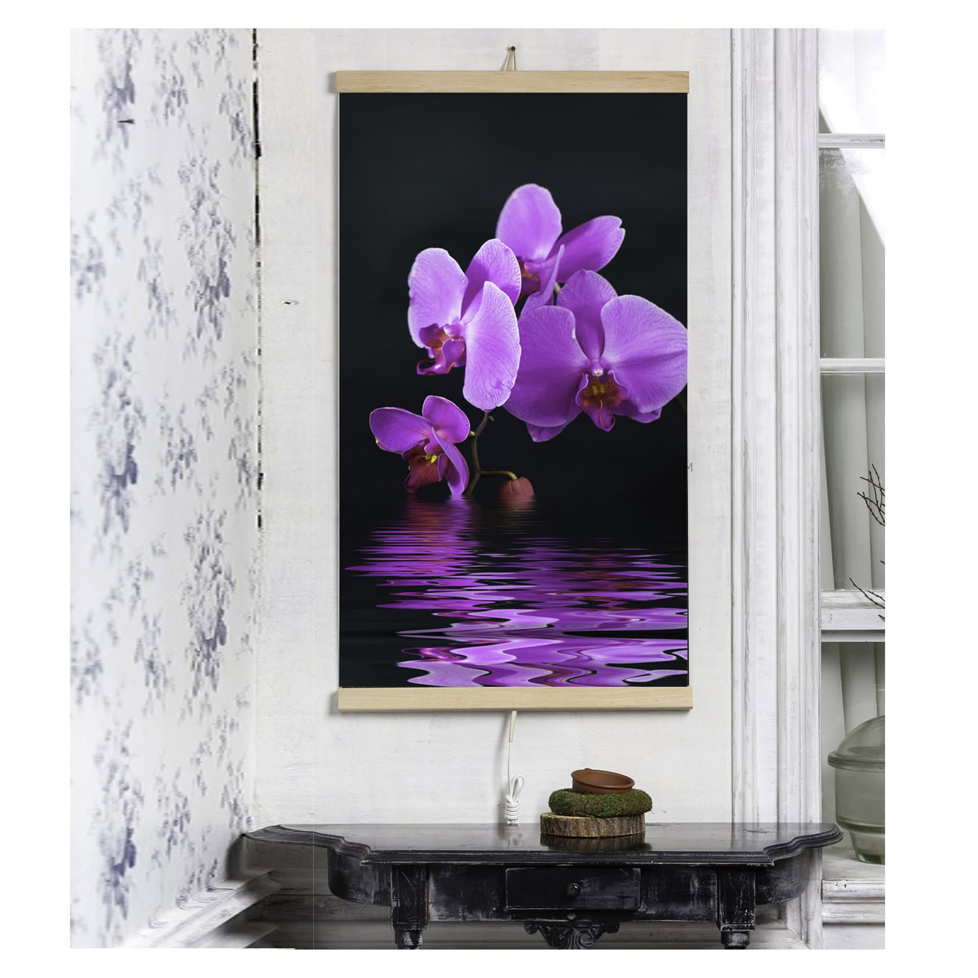 

Grzejnik na podczerwień - giętki panel grzewczy 430W TRIO wzór 17 purpurowy cud, wymiary 100x57cm