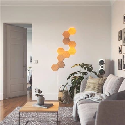

Zestaw startowy Nanoleaf Elements Wood Look Hexagons (7 paneli)