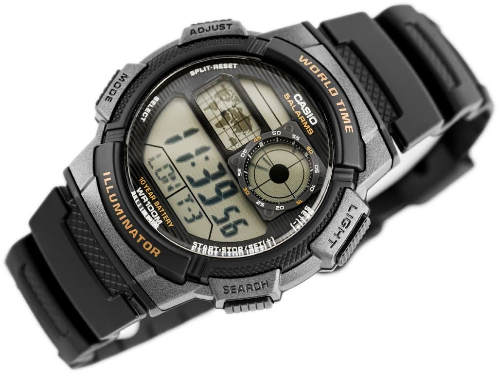 

ZEGAREK MĘSKI CASIO AE-1000W 1AV (zd073a) - WORLD TIME + BOX, Zd073a) - world time + bo
