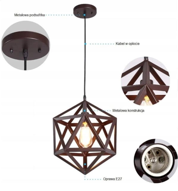 

Lampa wisząca KLATKA czarna