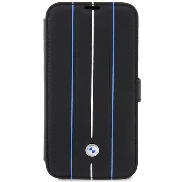 

Etui BMW BMBKP14L22RVSK iPhone 14 Pro 6,1" czarny/black bookcase Leather Stamp Blue Lines