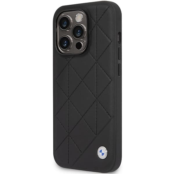 

Etui BMW BMHCP14L22RQDK iPhone 14 Pro 6,1" czarny/black Leather Quilted