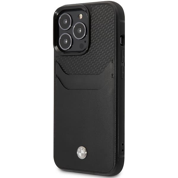 

Etui BMW BMHCP14L22RSEPK iPhone 14 Pro 6,1" czarny/black Leather Card Slot
