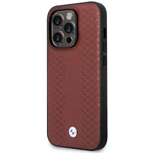 

Etui BMW BMHMP14L22RFGR iPhone 14 Pro 6,1" burgundowy/burgundy Leather Diamond Pattern MagSafe