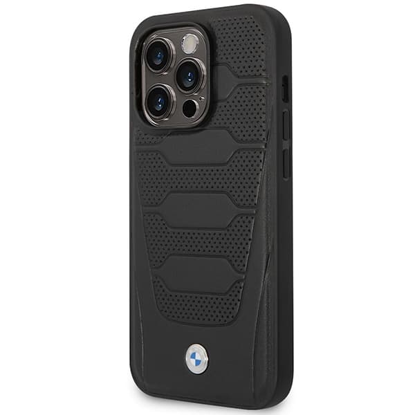 

Etui BMW BMHMP14X22RPSK iPhone 14 Pro Max 6,7" czarny/black Leather Seats Pattern MagSafe