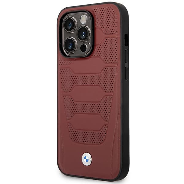

Etui BMW BMHMP14X22RPSR iPhone 14 Pro Max 6,7" burgundowy/burgundy Leather Seats Pattern MagSafe