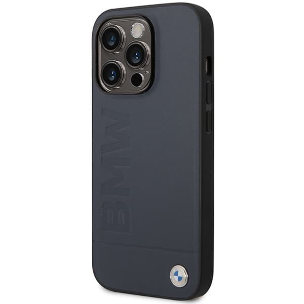 

Etui BMW BMHMP14XSLLNA iPhone 14 Pro Max 6,7" granatowy/navy hardcase Leather Hot Stamp MagSafe