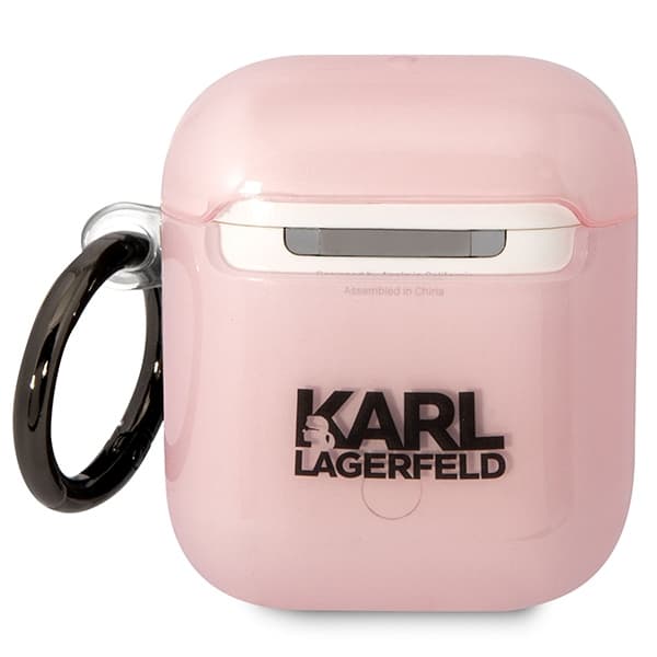 

Karl Lagerfeld KLA2HNCHTCP Airpods 1/2 cover różowy/pink Ikonik Choupette