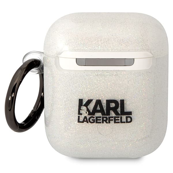 

Karl Lagerfeld KLA2HNKCTGT Airpods 1/2 cover transparent Gliter Karl&Choupette