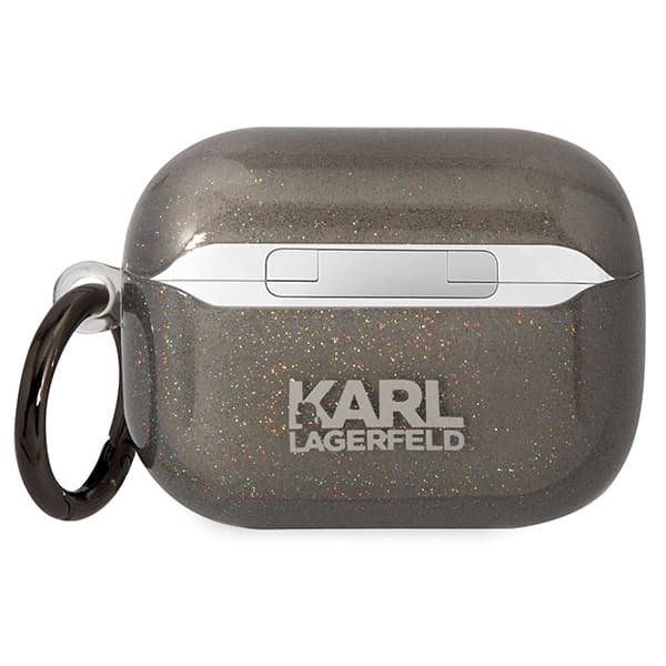 

Karl Lagerfeld KLAPHNKCTGK Airpods Pro cover czarny/black Gliter Karl&Choupette