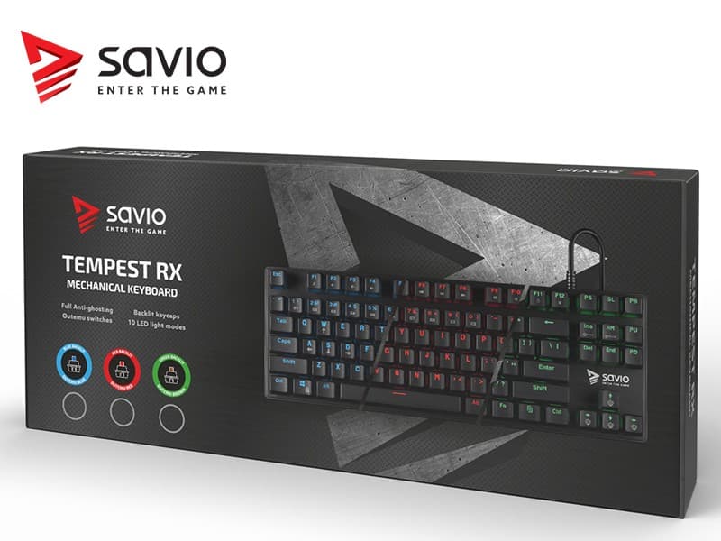 

Klawiatura mechaniczna SAVIO TEMPEST SAVGK-TEMPEST BROWN ((EU); kolor czarny)