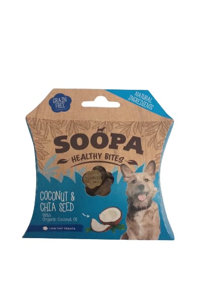 

SOOPA Healthy BITES Coconut & Chia Seed (kokos i nasiona chia) 50g, Kokos i nasiona chia) 50