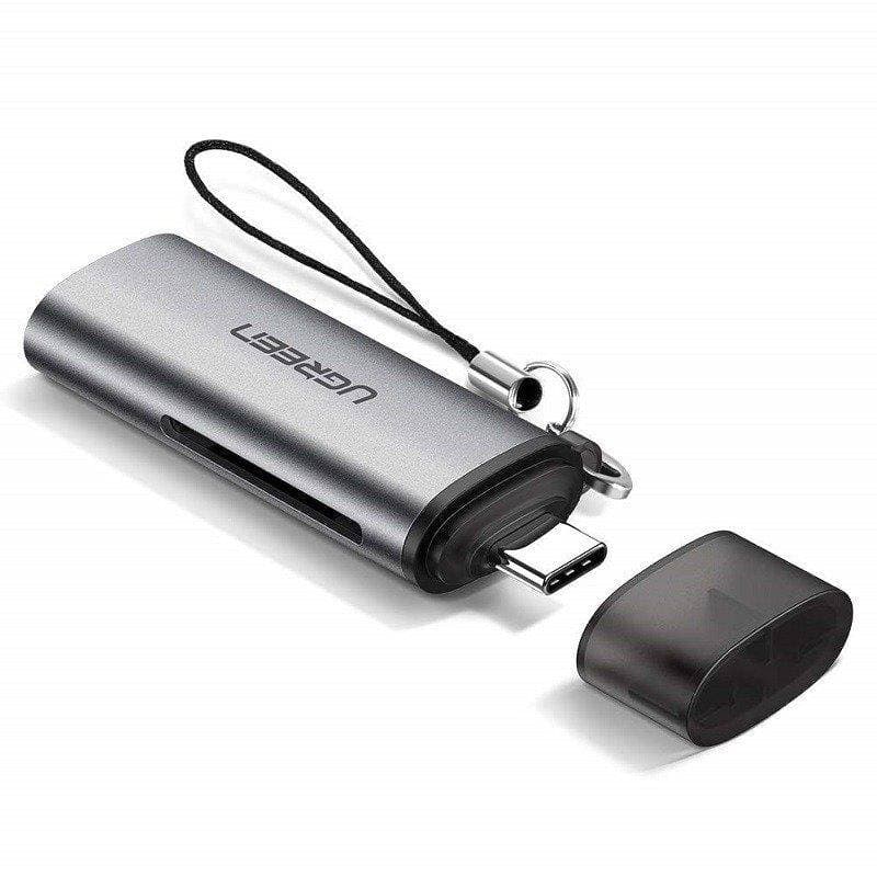 

Czytnik kart 2w1 UGREEN USB-C 3.1 do microSD + SD (szary)