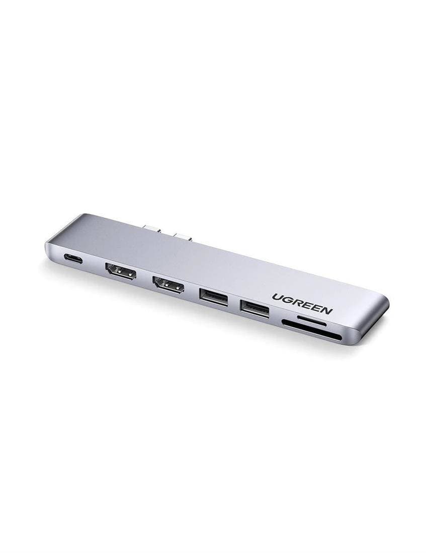 

Adapter 7 w 2 UGREEN CM356 Hub USB-C dla MacBook Air / Pro (szary)