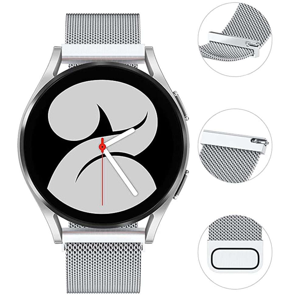 

Bransoleta Uniwersalna Alogy Milanese Magnetic Strap Pasek z magnesem do smartwatcha 20mm Srebrny