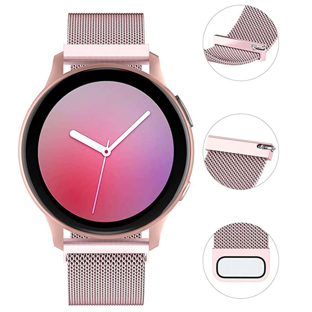 

Bransoleta Uniwersalna Alogy Milanese Magnetic Strap Pasek z magnesem do smartwatcha 22mm Różowy