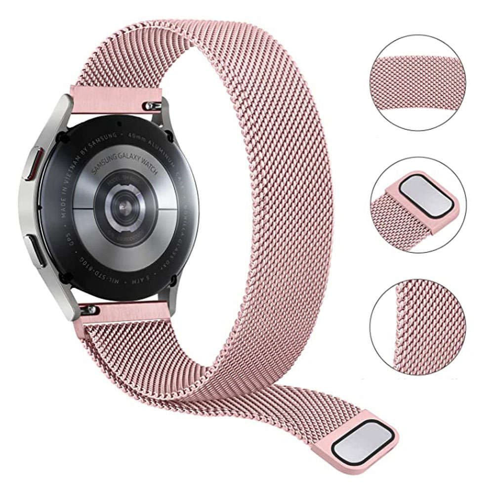 

Bransoleta Uniwersalna Alogy Milanese Magnetic Strap Pasek z magnesem do smartwatcha 20mm Różowy