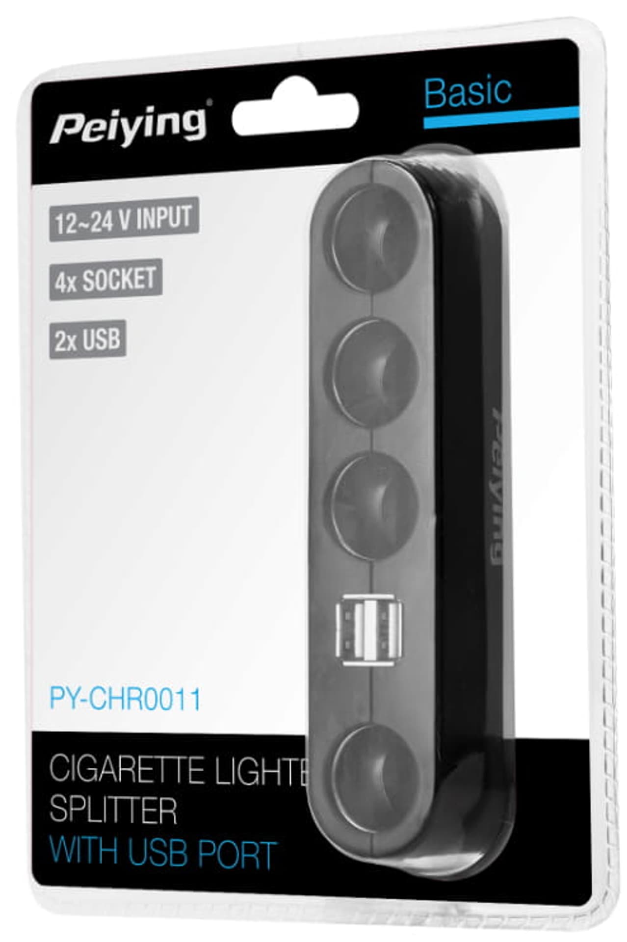 

Rozdzielacz gniazda zapalniczki sam. x4 + 2x USB