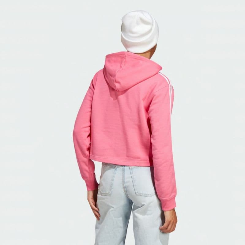 

Bluza adidas Essentials 3-Stripes French Terry Crop Hoodie M (kolor Różowy, rozmiar S)