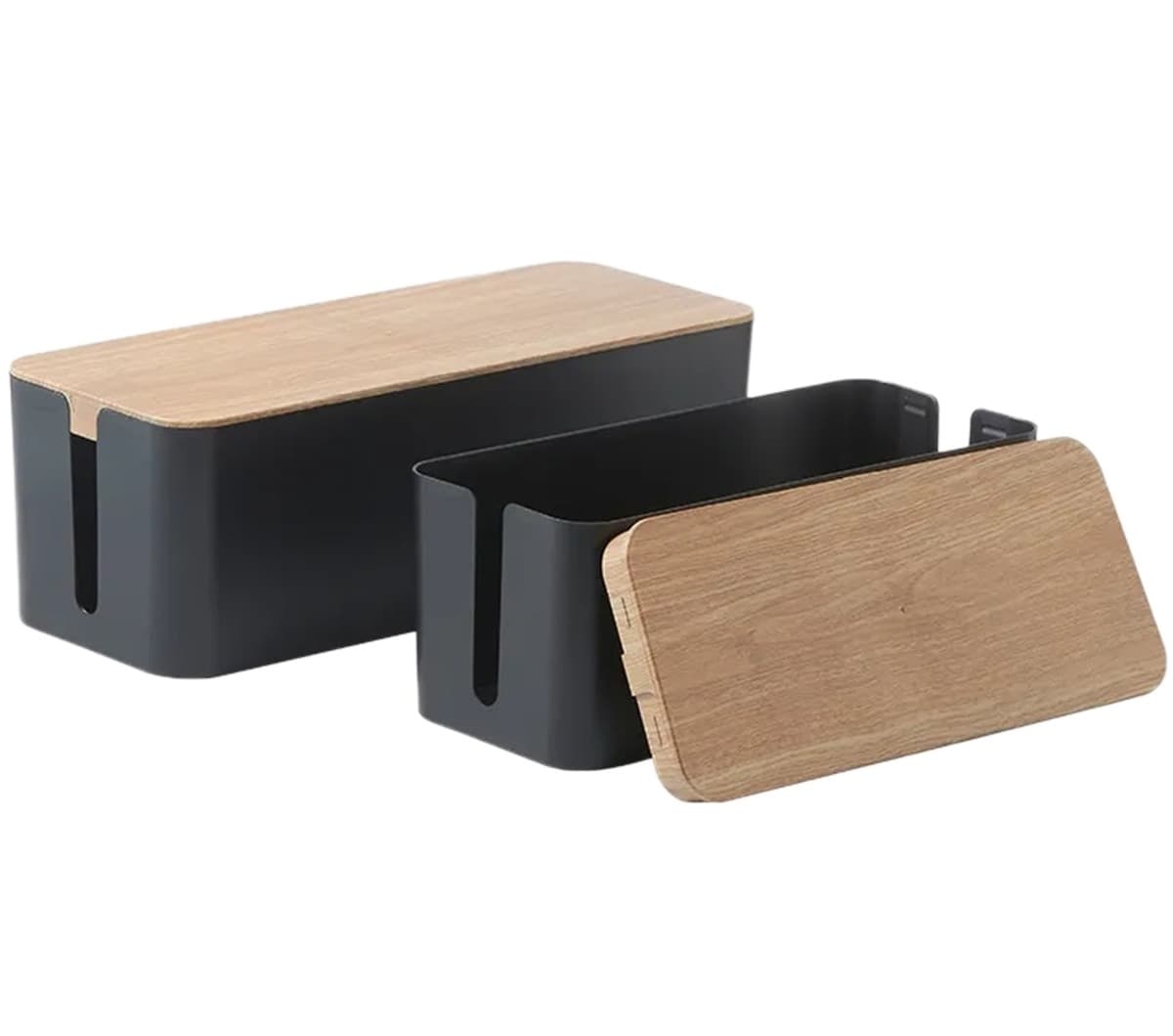 

AG381D Organizer na kable listwy czarny