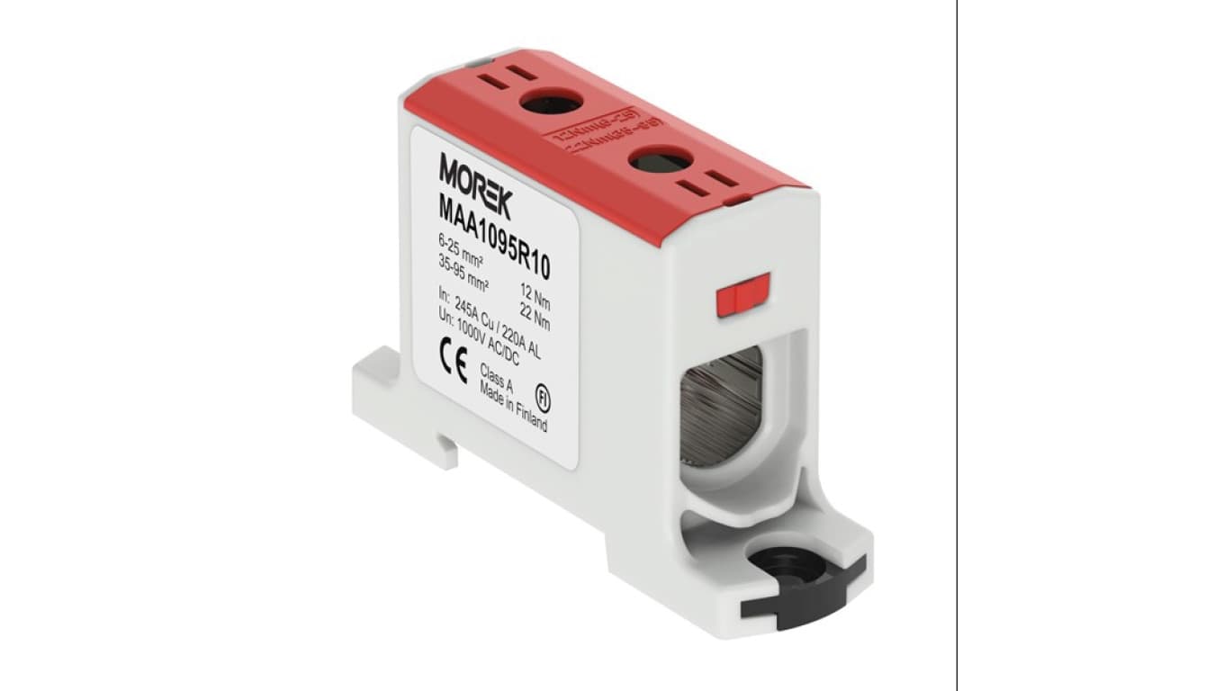 

Złączka OTL95 kolor czerwony 1xAl/Cu 6-95mm2 1000V Zacisk uniwersalny MAA1095R10