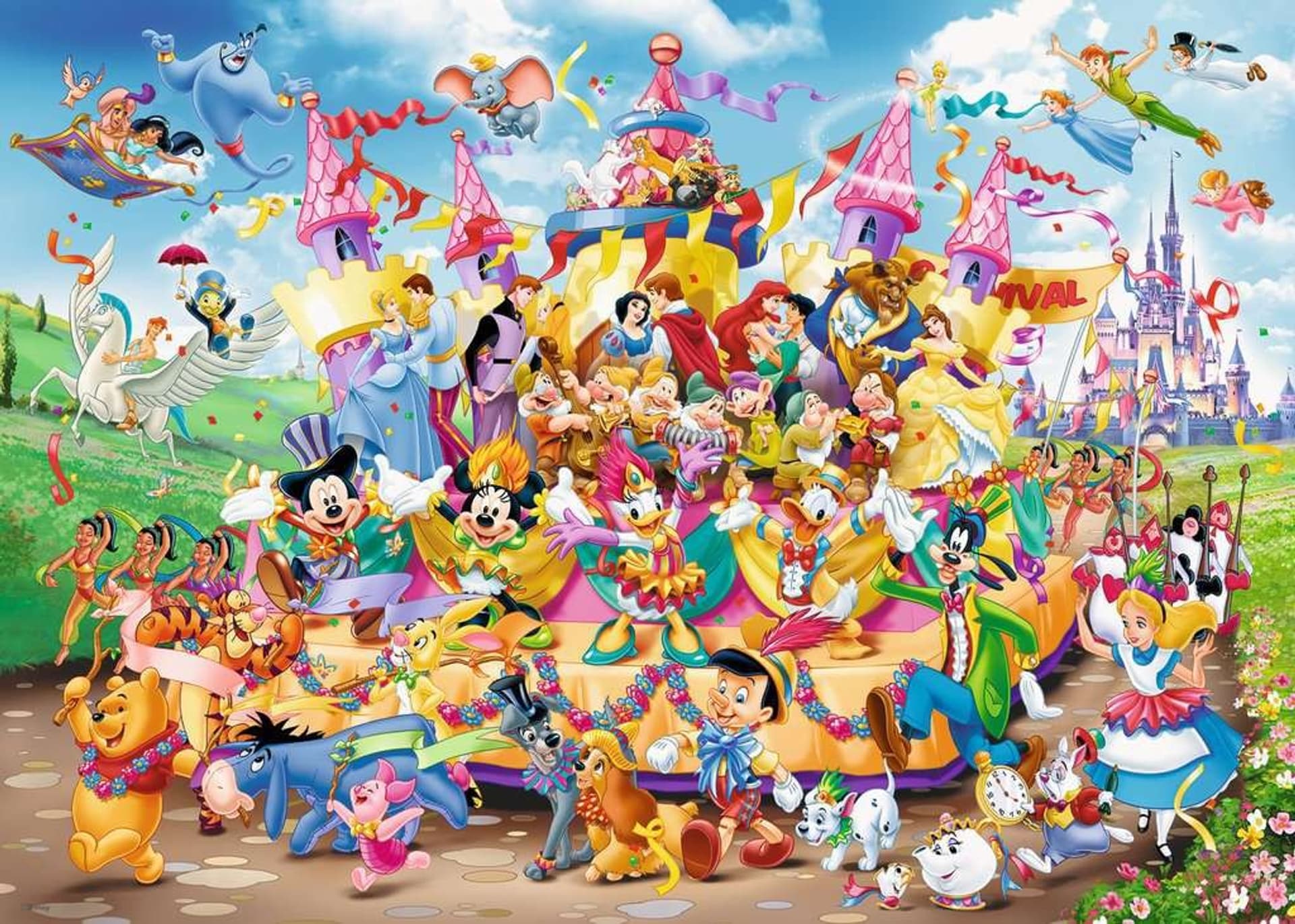

Puzzle 1000 elementów Karnawał postaci Disneya