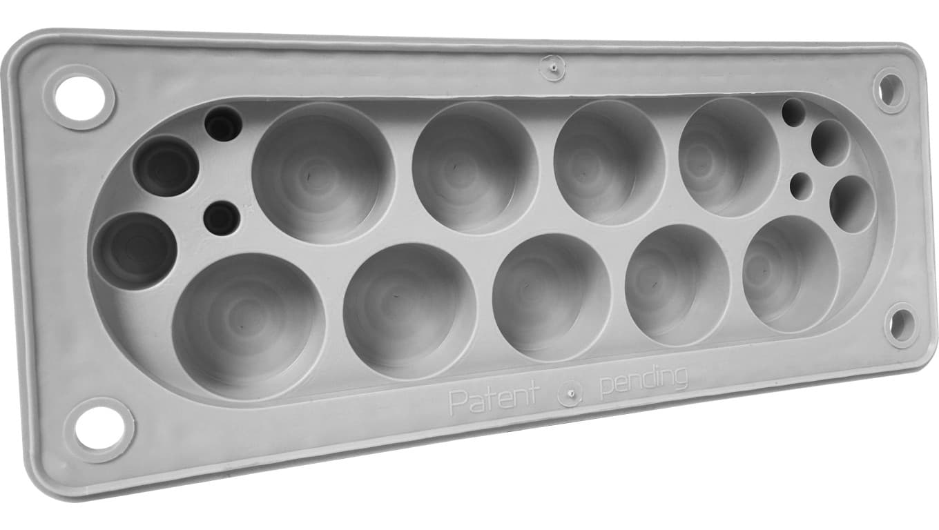 

Przepust wielootworowy RMC17 IP65 RAL 7035 kolor szary UL94 V-0 MBA1N17X11