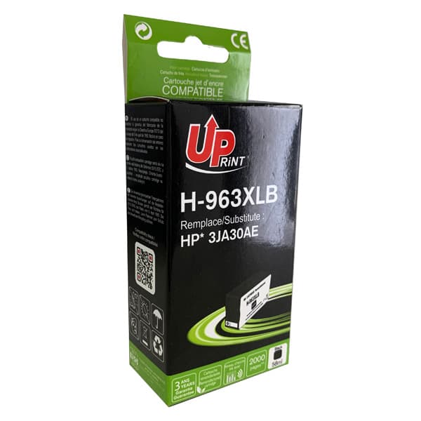 

UPrint kompatybilny ink / tusz z 3JA30AE, HP 963XL, black, 2000s, 48ml, dla HP Officejet Pro 9012, 9014, 9015, 9016, 9019/P