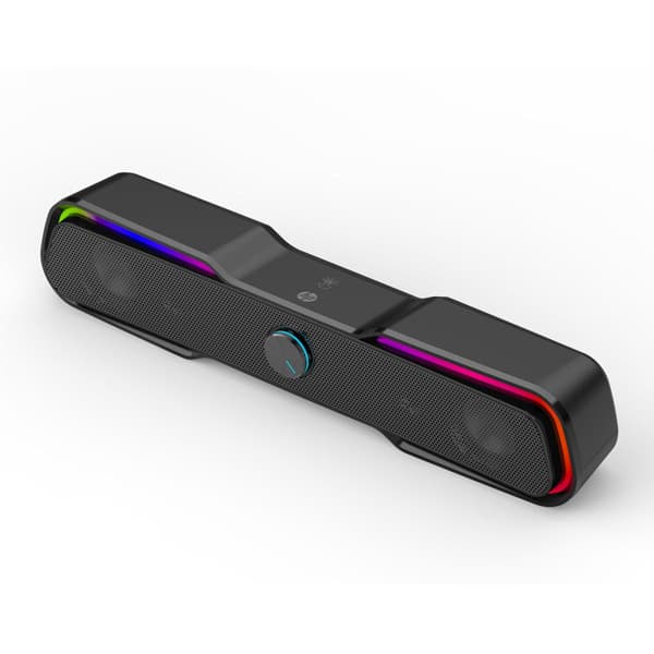 

HP Soundbar DHS-6002, 2.0, 6W, czarny, regulacja głośności, stołowy, 3,5 mm jack (USB), podświetlane, 300Hz-20KHz, Usb)/podświetlane/300hz-20kh