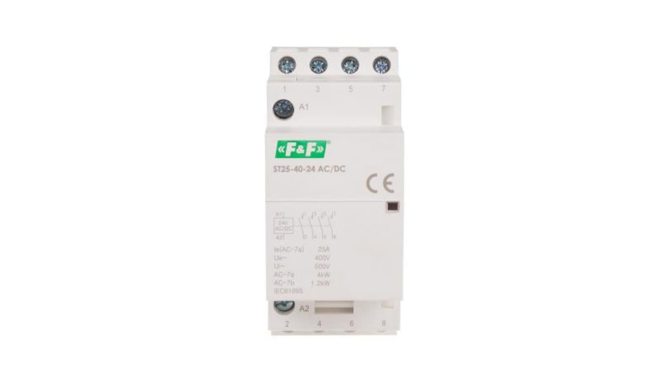 

Stycznik modułowy montaż na szynie styki 4xZ 25A 24V DC ST25-40-24V-ACDC