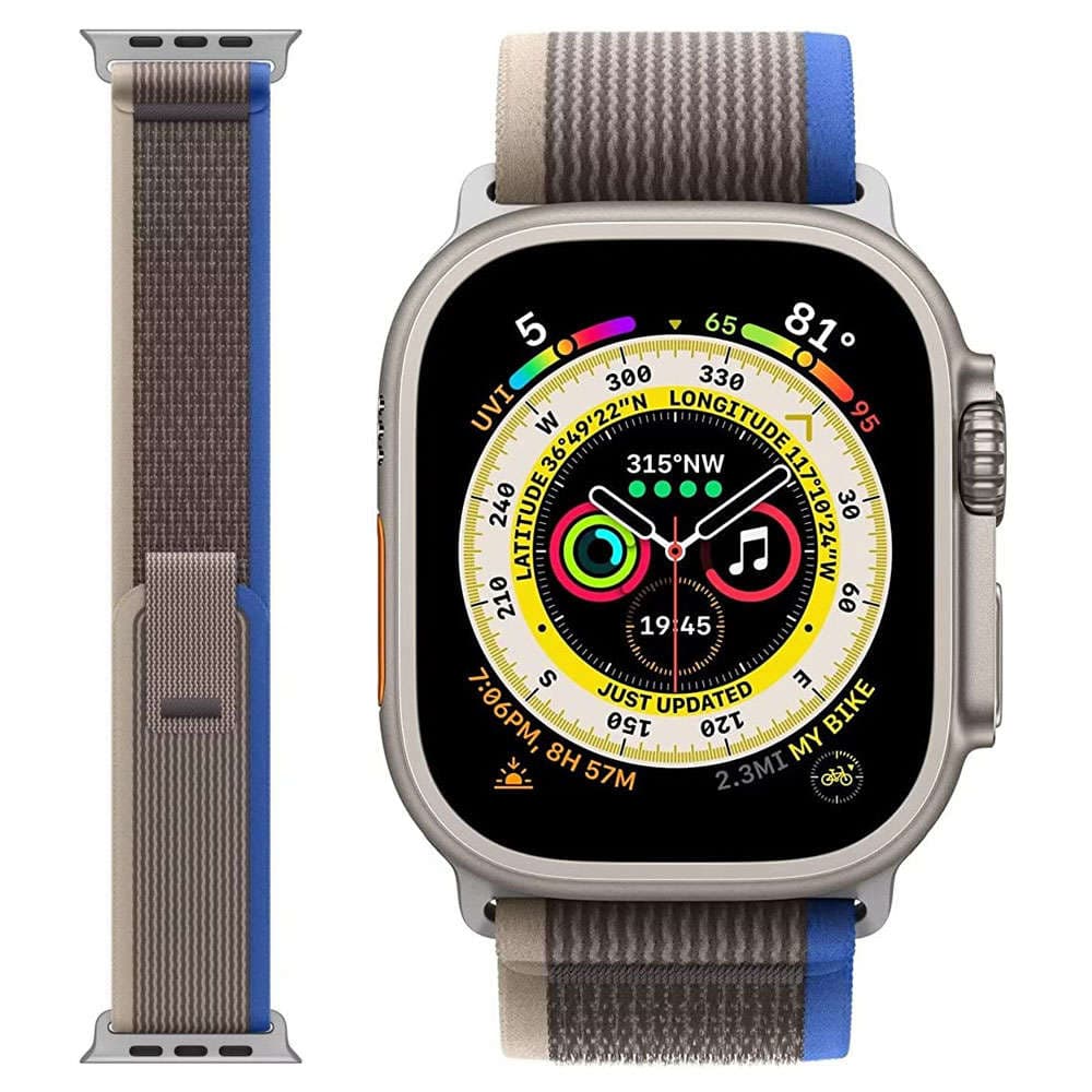 

Pasek nylonowy Alogy Sport Strap na rzep do Apple Watch 1/2/3/4/5/6/7/8/SE (38/40/41mm) Niebiesko-szary, 38/40/41mm) niebiesko-szar