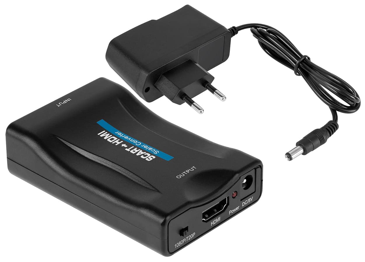 

Konwerter Euro Scart na HDMI przejściówka zasilacz