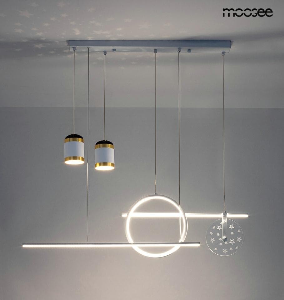 

MOOSEE lampa wisząca STARS biała