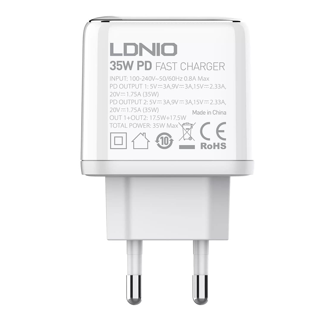 

Ładowarka 2x USB-C 35W kabel USB-C Lightning