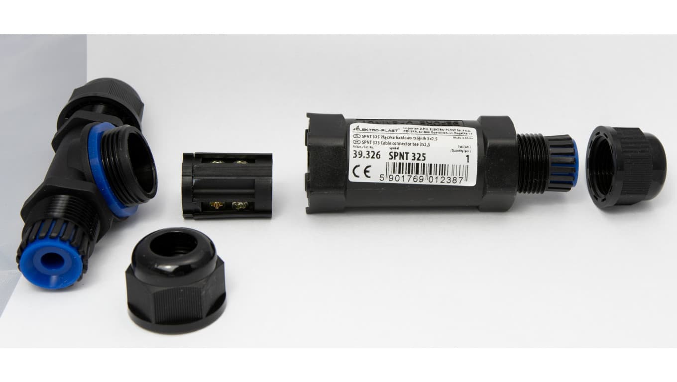 

Złączka kablowa hermetyczna 3x2,5mm2 16A 250V IP68 trójnik SPNT 325 39.326
