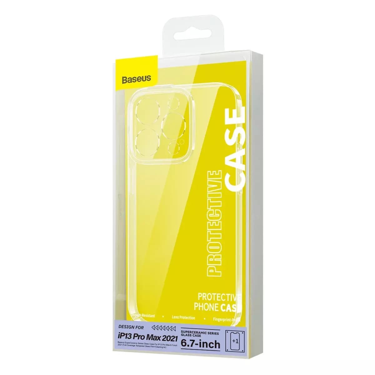 

Baseus SuperCeramic Series Glass Case etui szklane do iPhone 13 Pro Max 6.7" 2021 + zestaw czyszczący