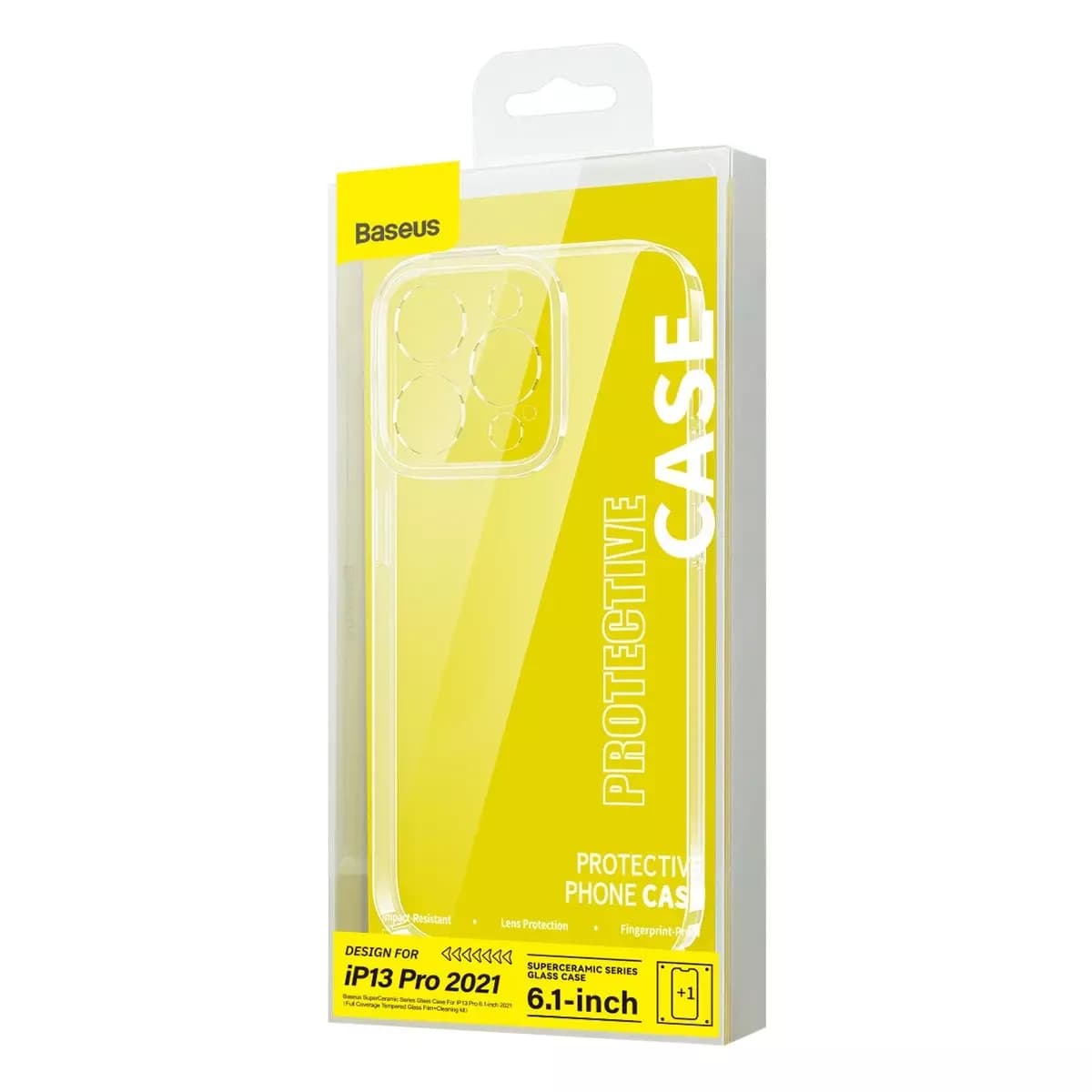 

Baseus SuperCeramic Series Glass Case etui szklane do iPhone 13 Pro 6.1" 2021 + zestaw czyszczący