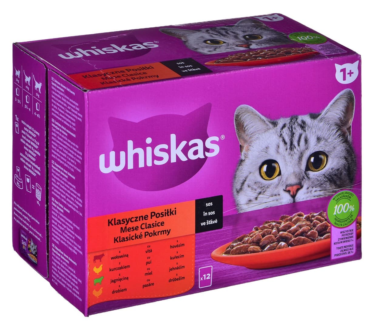 

Whiskas Sasz Sos Drób/Jag/Woł/Kur 12x85g