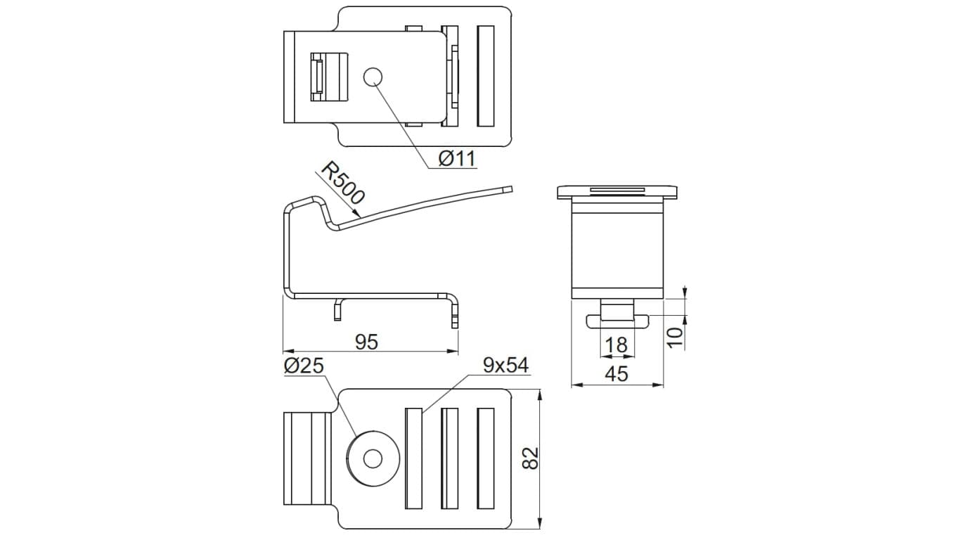 

Uchwyt panelu dolny UPDCNMC 857006