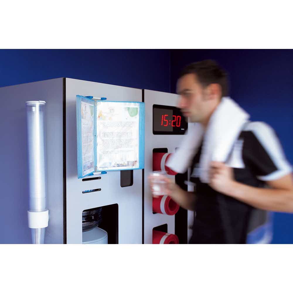 

Naścienny system prezentacyjny A4+10 paneli TARIFOLD tr.fiolet 414178