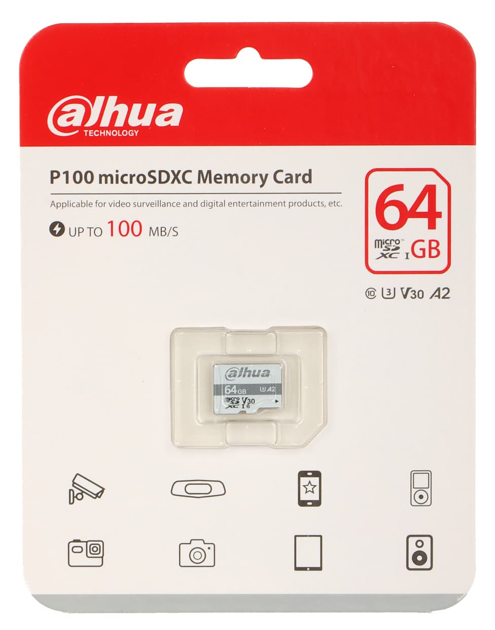 

KARTA PAMIĘCI TF-P100/64GB microSD UHS-I 64 GB DAHUA