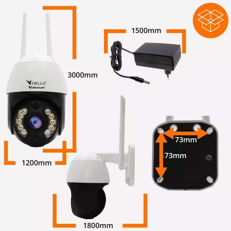 

Kamera IP Orllo zewnętrzna obrotowa zoom x10 Z9 PRO