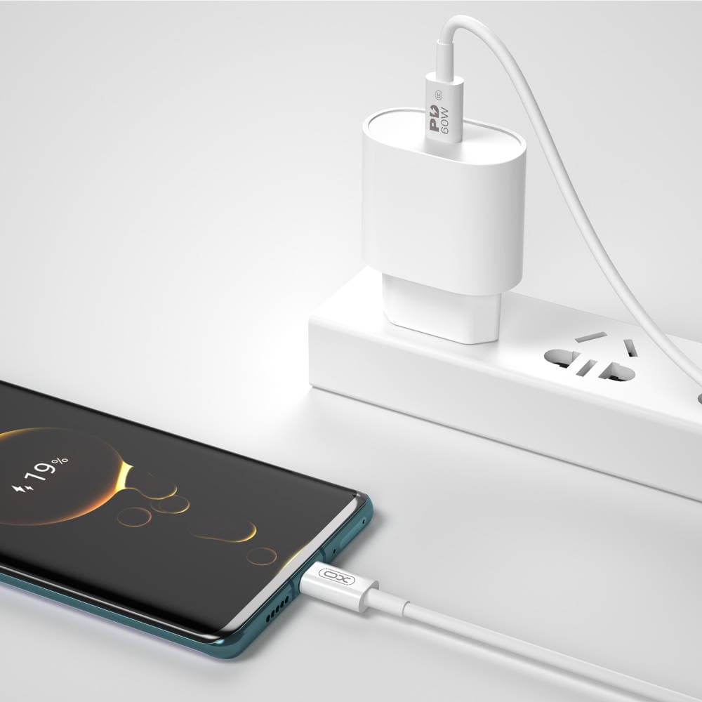 

Kabel 60W 1m PD USB-C - USB-C XO NB-Q190A biały